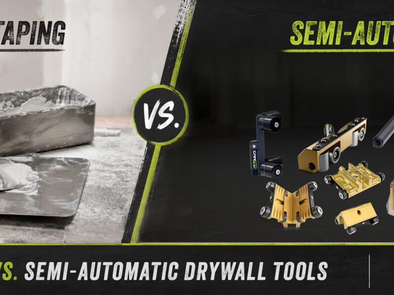 Hand taping tools vs. CanAm semi-automatic drywall finishing tool system comparison